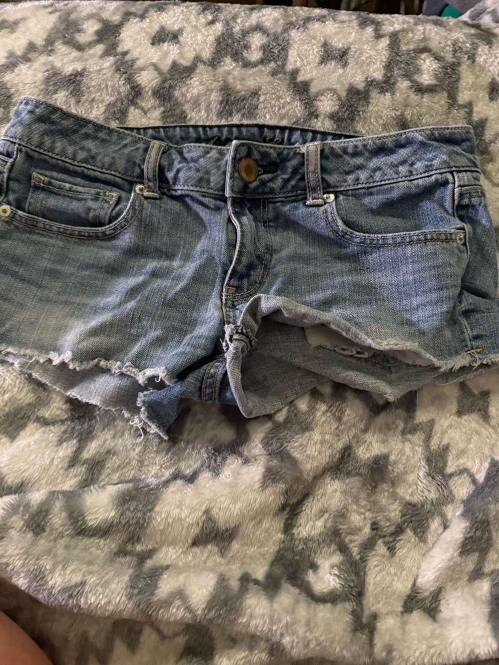 American Eagle Outfitters Light Wash Denim Cutoff Shorts